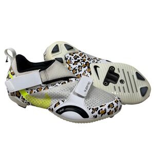 Nike SuperRep Cycle Womens 6.5 Indoor Cycling Shoes Leopard Print Volt